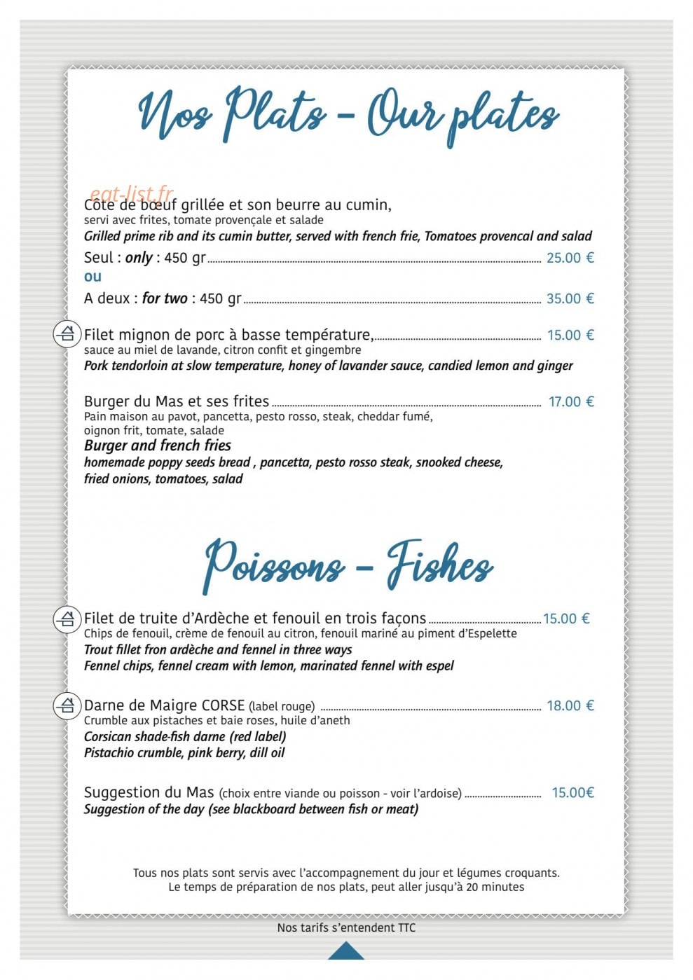 Le Mas de Mon Père — carte page 6