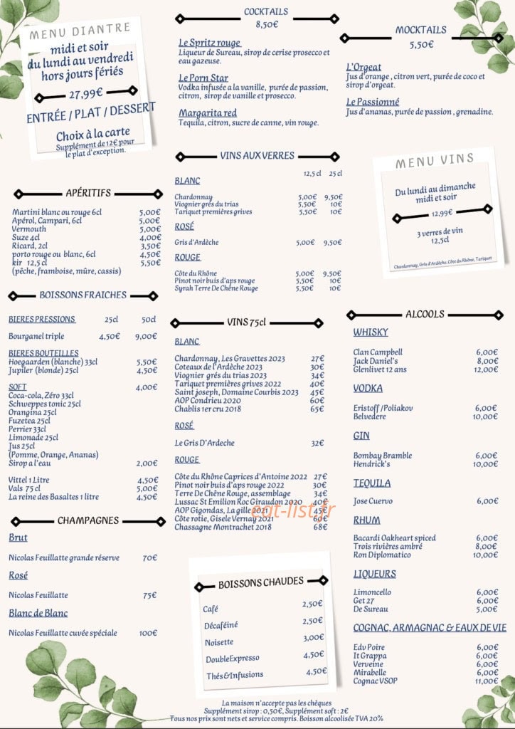 Diantre! — carte page 2