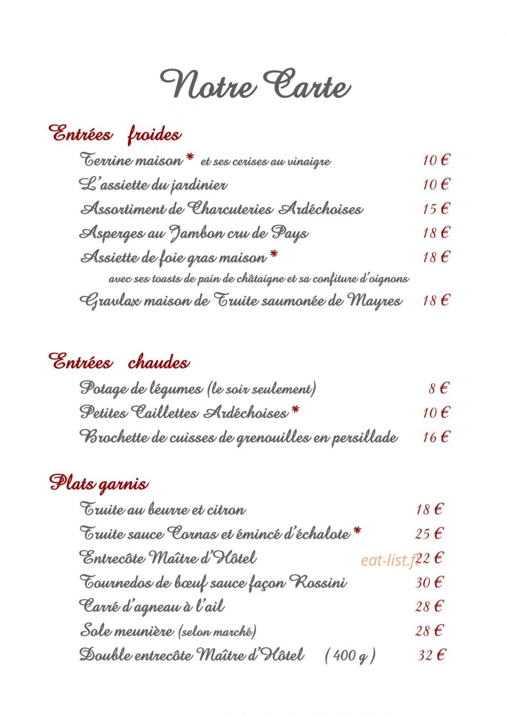 Grand Hotel de Lyon — carte page 1