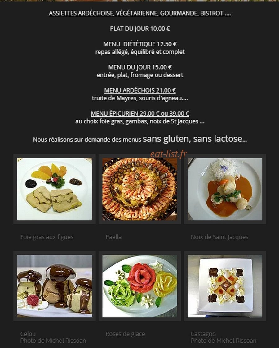 Hôtel restaurant les touristes — carte page 1