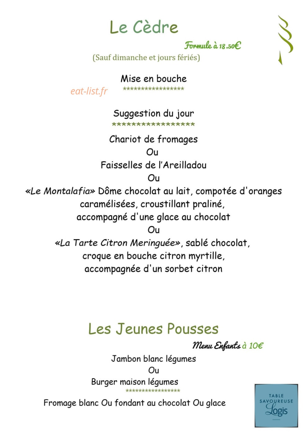Hôtel des Sapins — carte page 4
