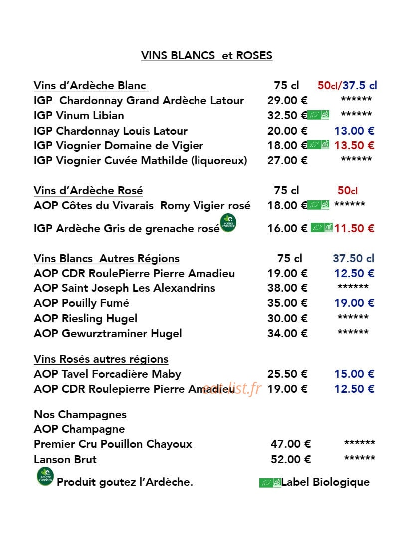 Le Provence — carte page 2