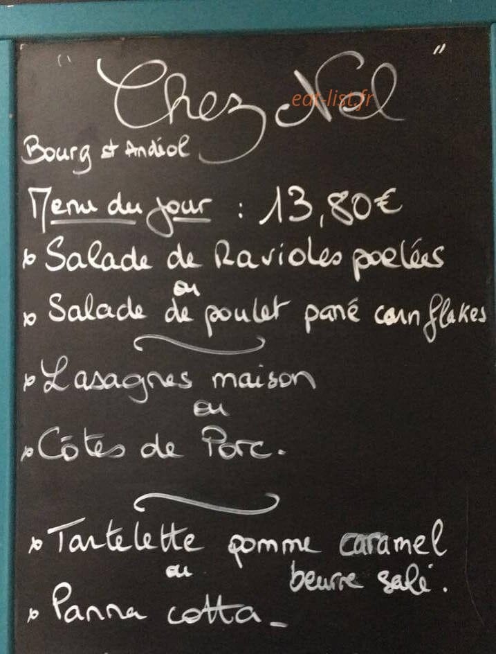 Chez Nel — carte page 1