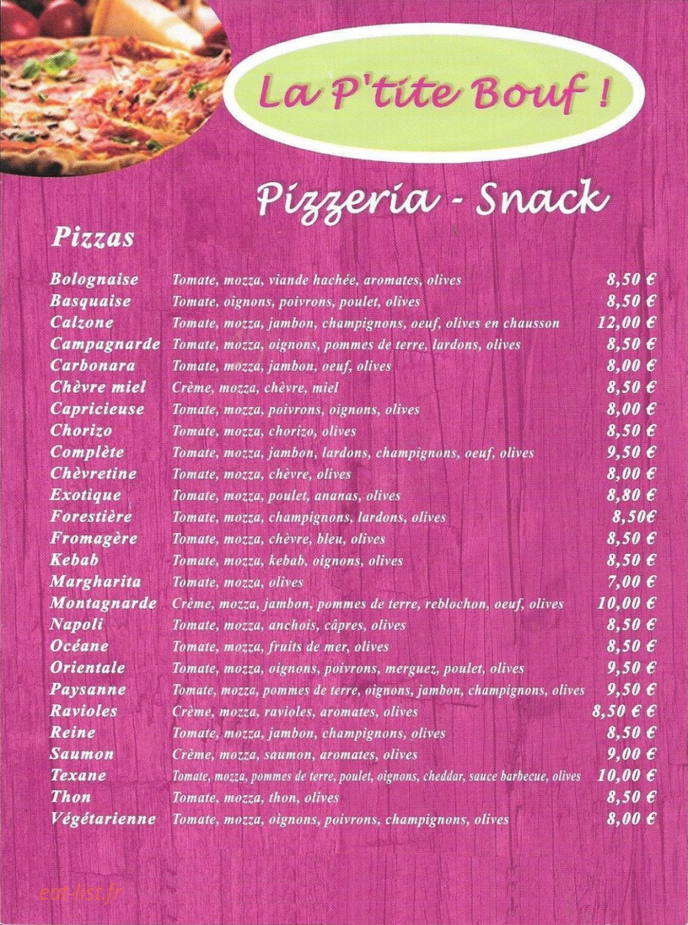 La ptite bouf ! — carte page 1