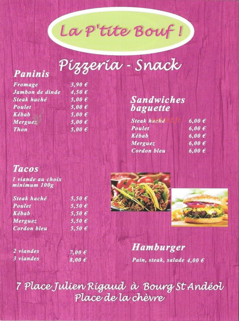 La ptite bouf ! — carte page 2