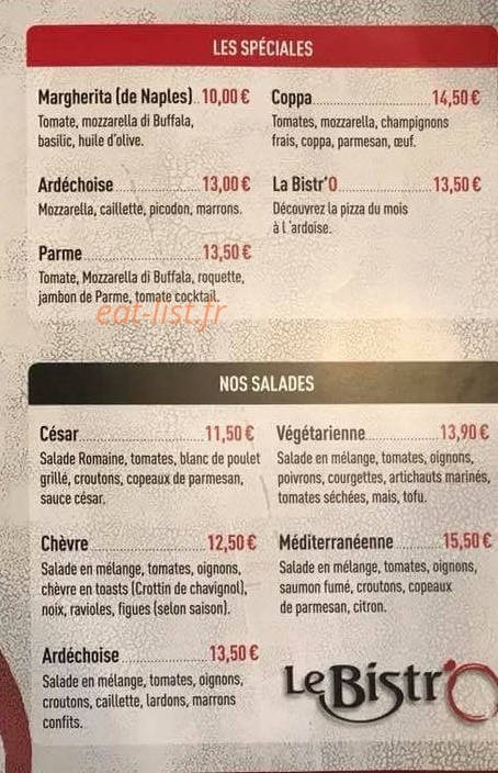 Le Bistr'0 — carte page 3