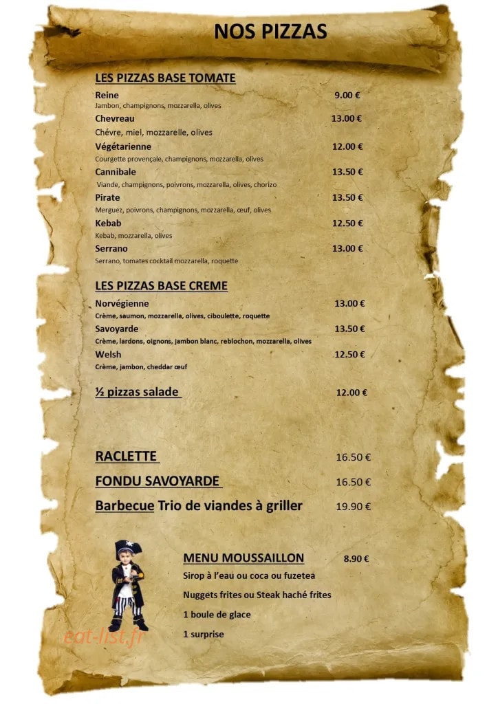 La Guinguette du Pirate — carte page 2