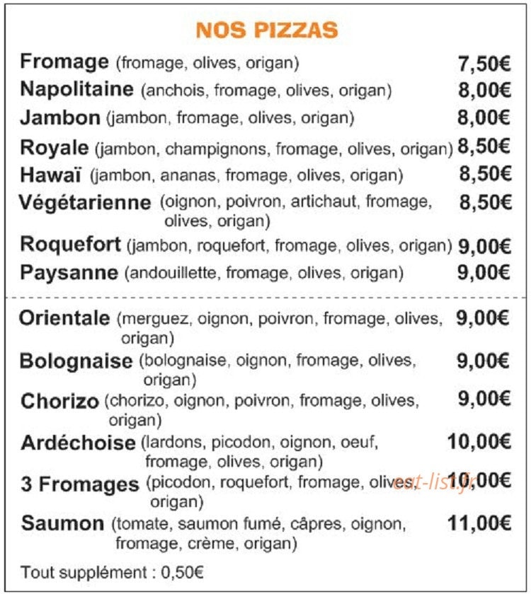 Le Calixte — carte page 1