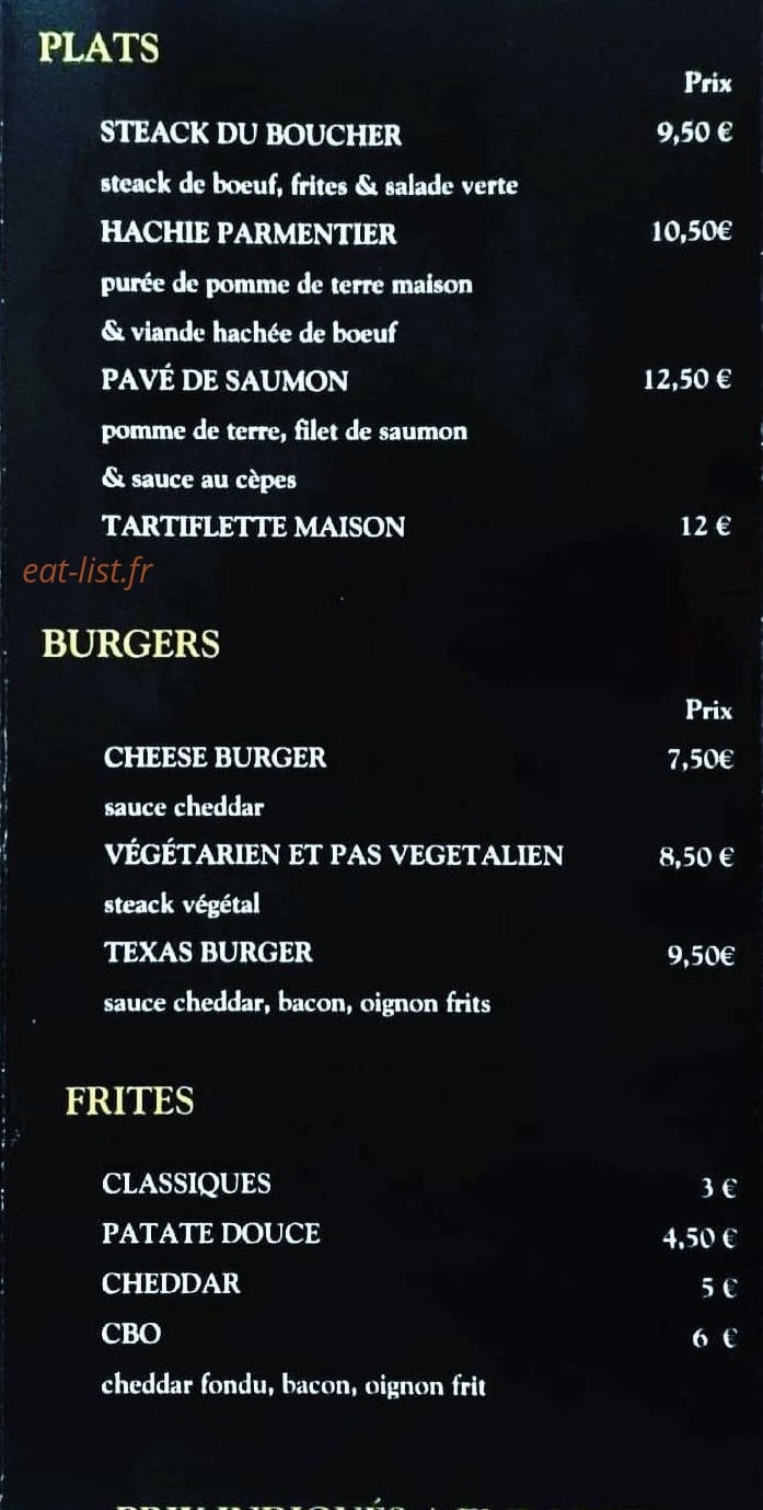 Le Sunset — carte page 3