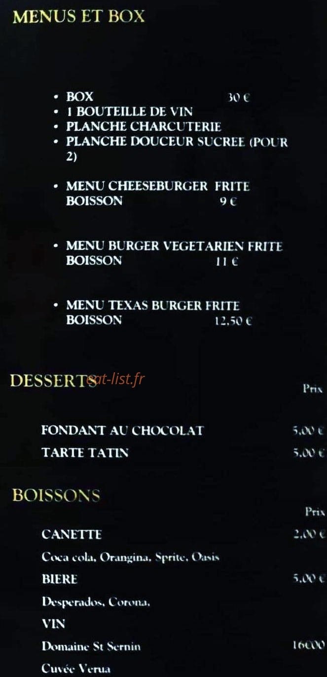 Le Sunset — carte page 4