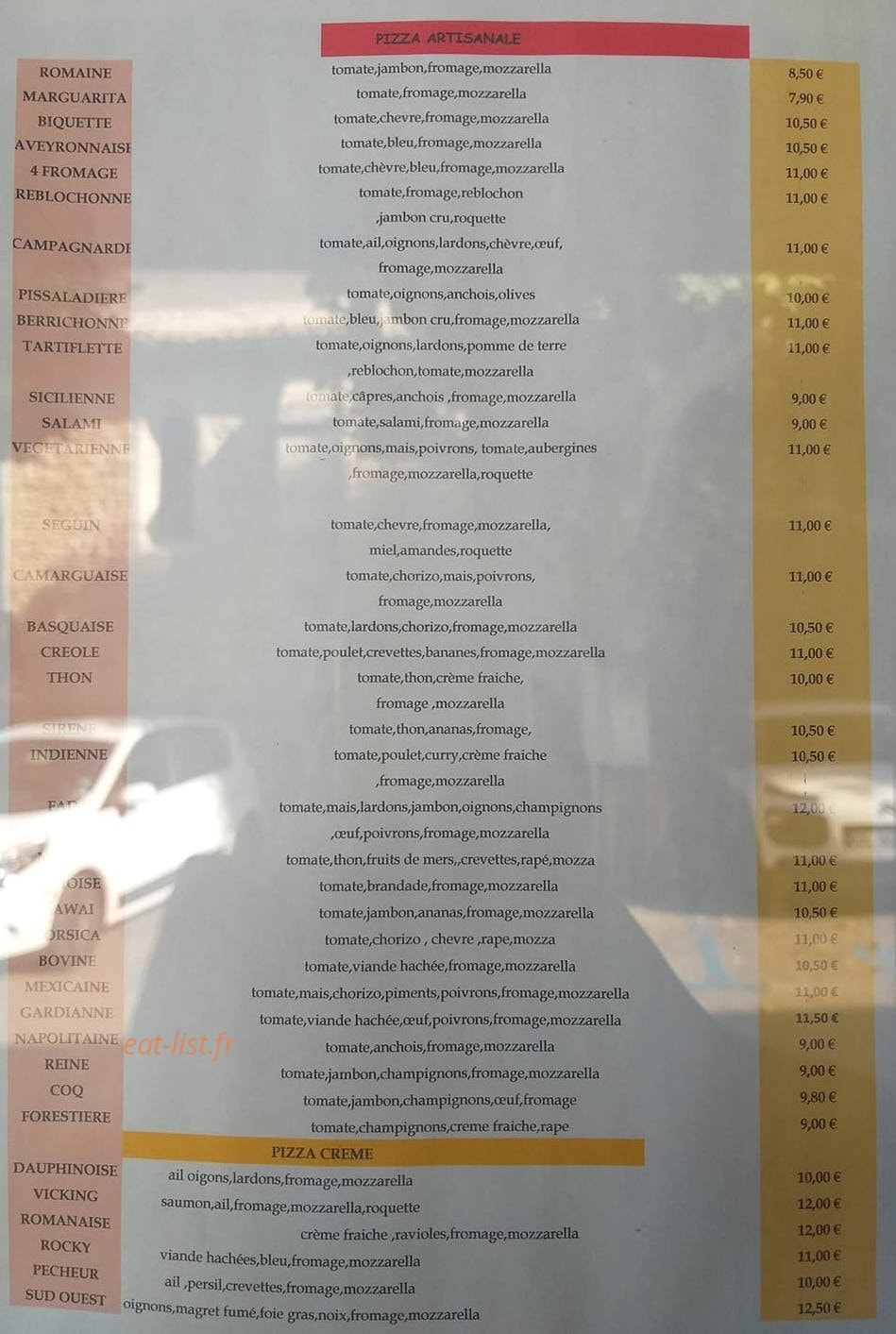 Vanille Chocolat — carte page 1