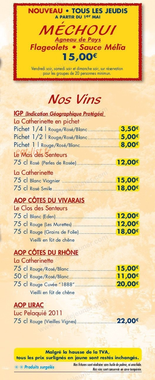 La Guinguette chez Patou — carte page 5