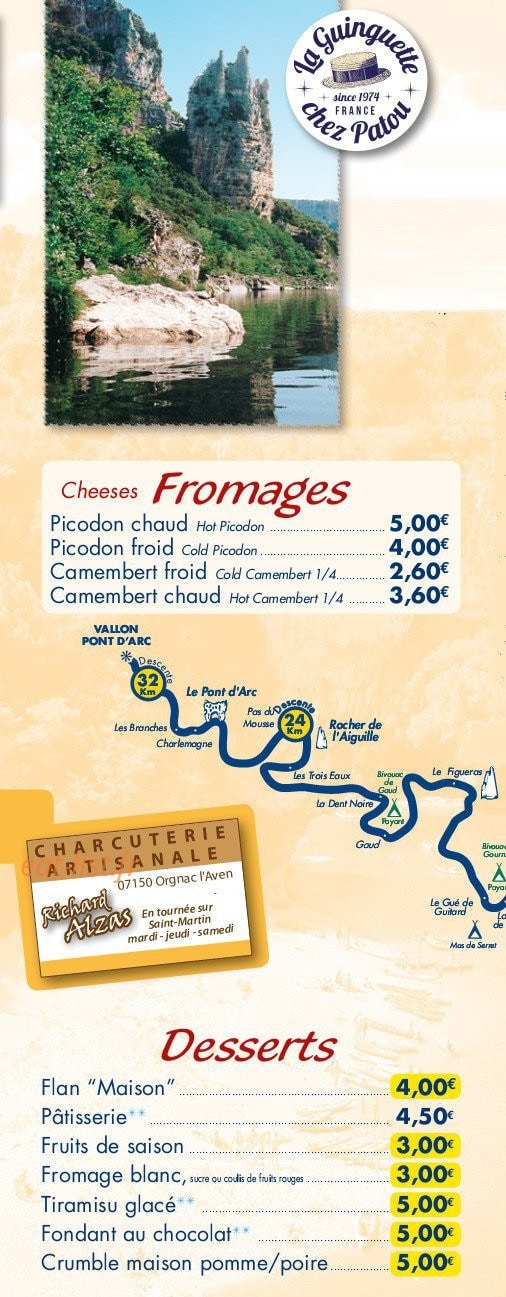 La Guinguette chez Patou — carte page 4
