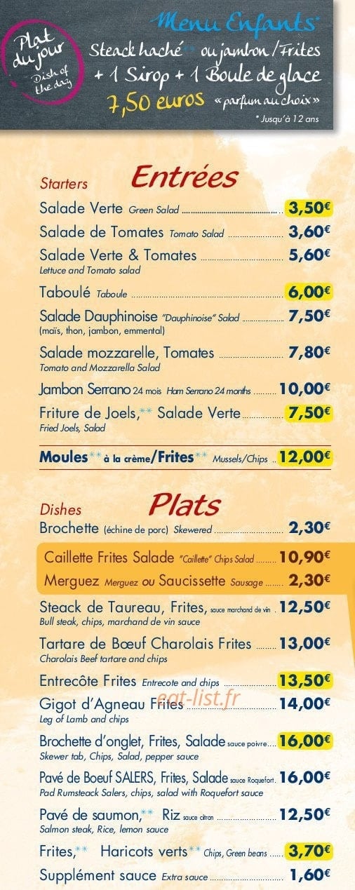 La Guinguette chez Patou — carte page 3