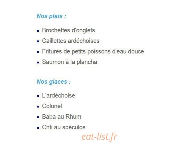 La Guinguette chez Patou — carte page 1