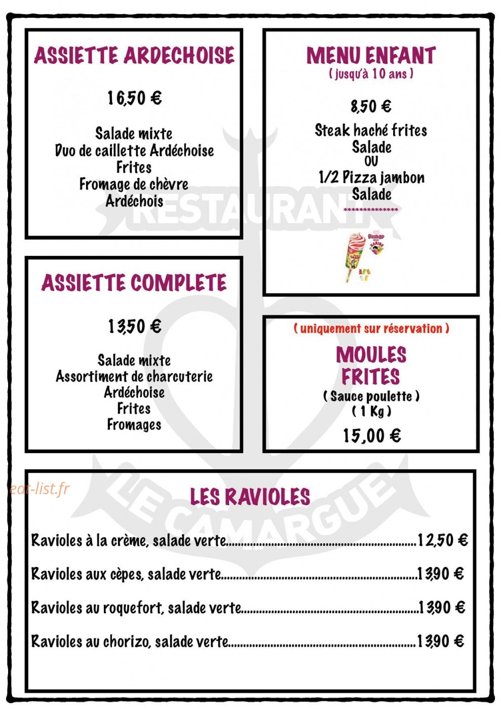 Le Camargue — carte page 4