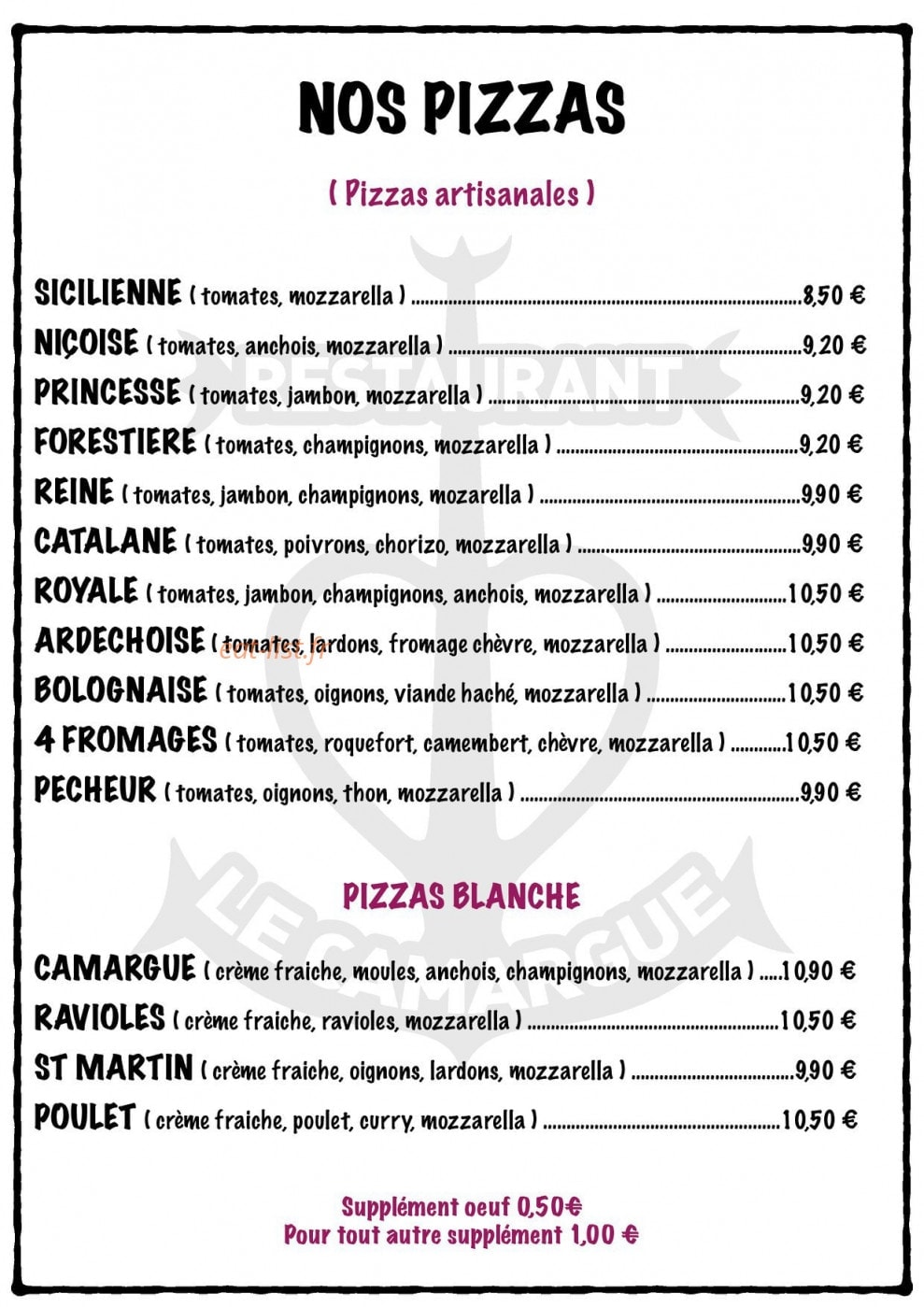 Le Camargue — carte page 1