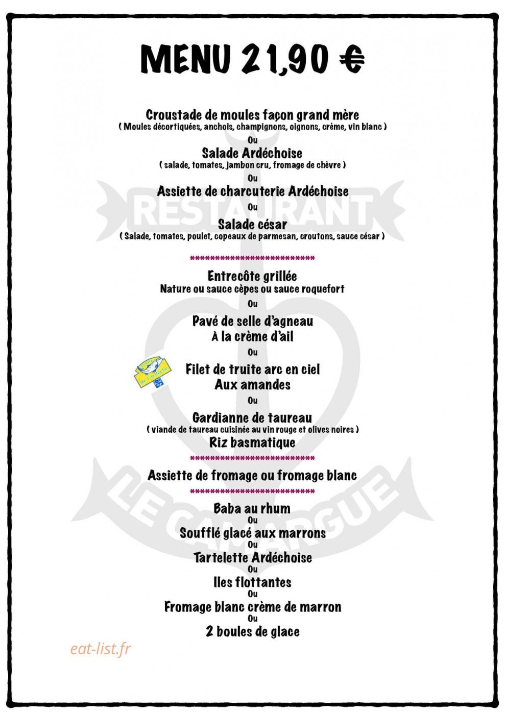 Le Camargue — carte page 3