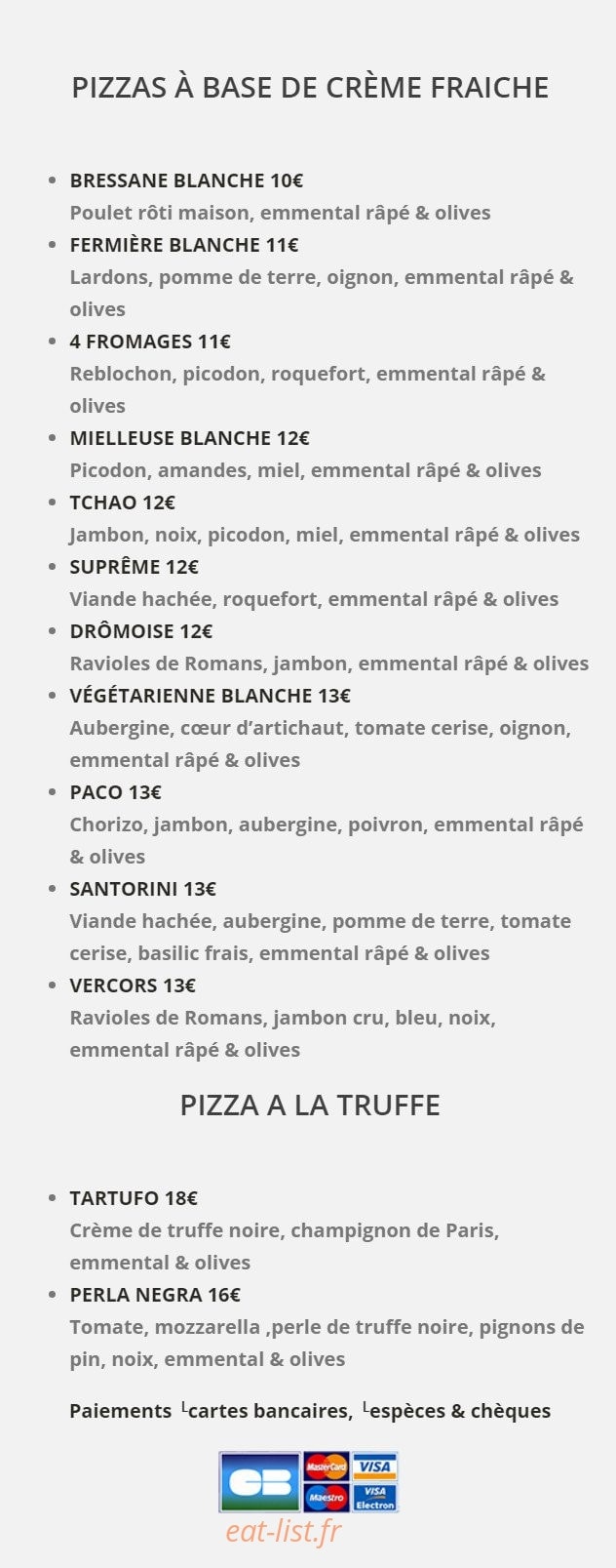 Pizzeria Del Mano — carte page 2