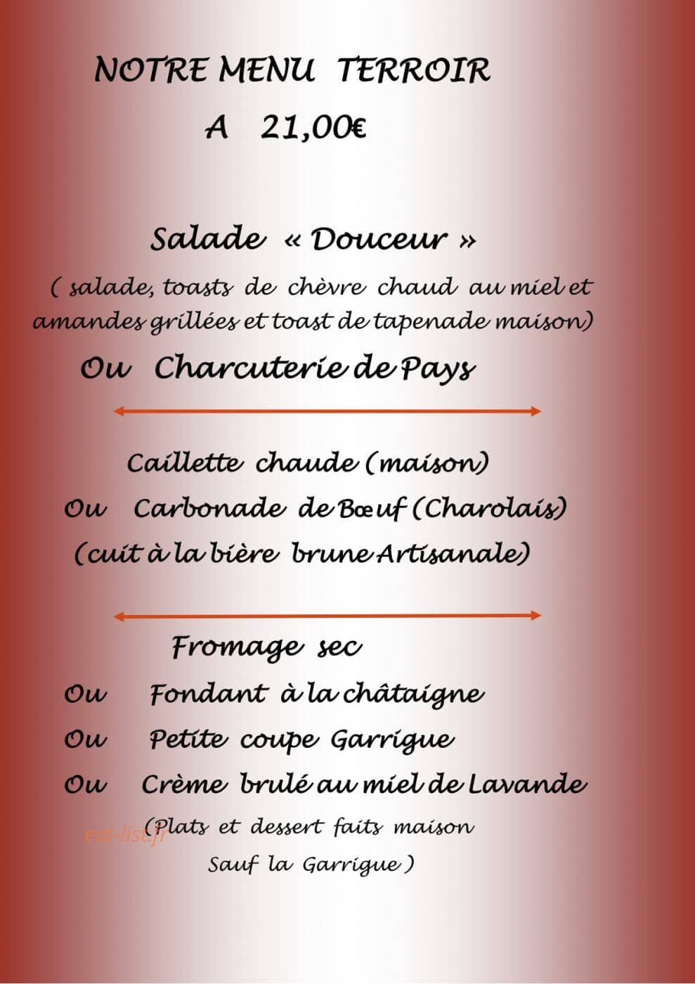 Les Marronniers — carte page 1