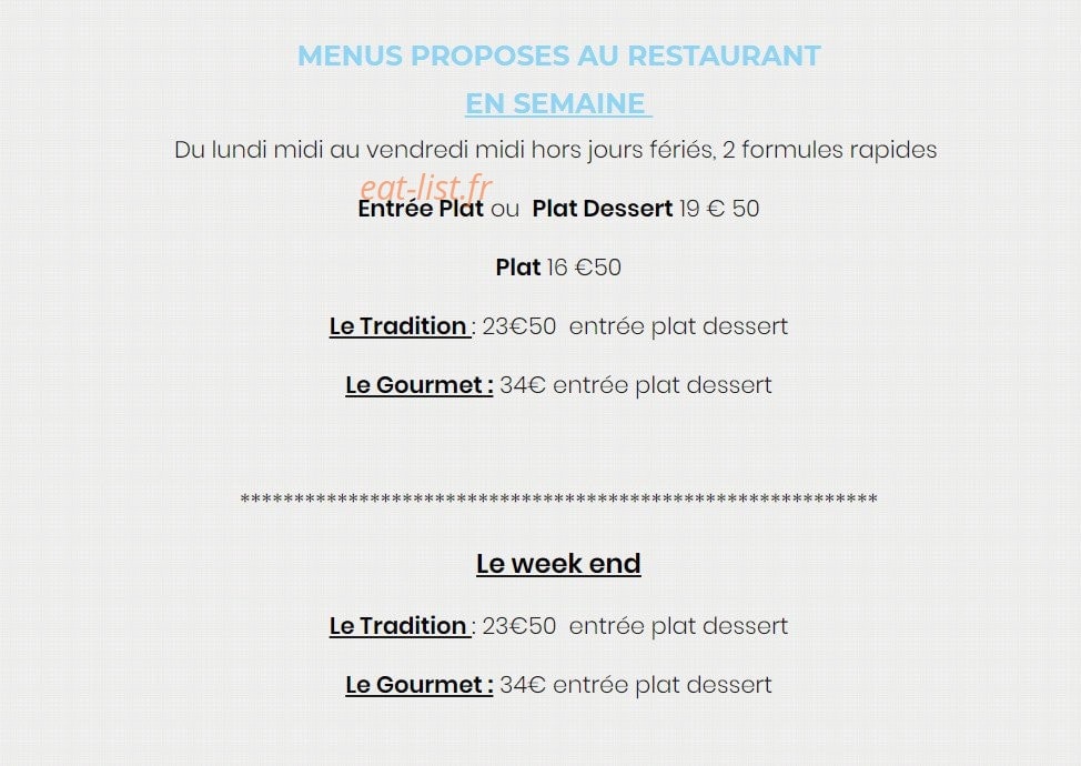 L’Ardoise Bleue — carte page 1