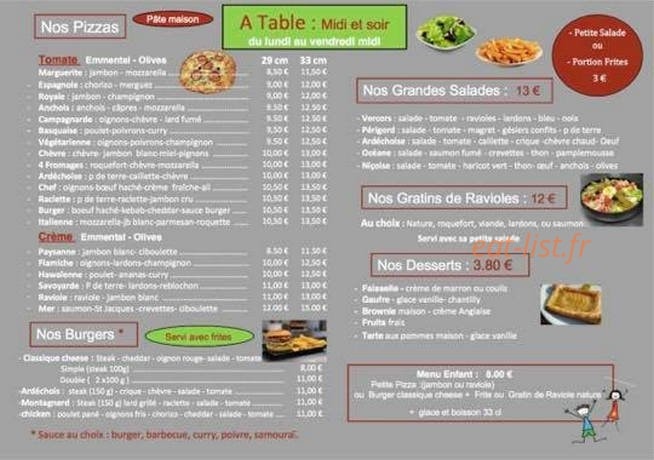 Sta's Pizz'Burg — carte page 6
