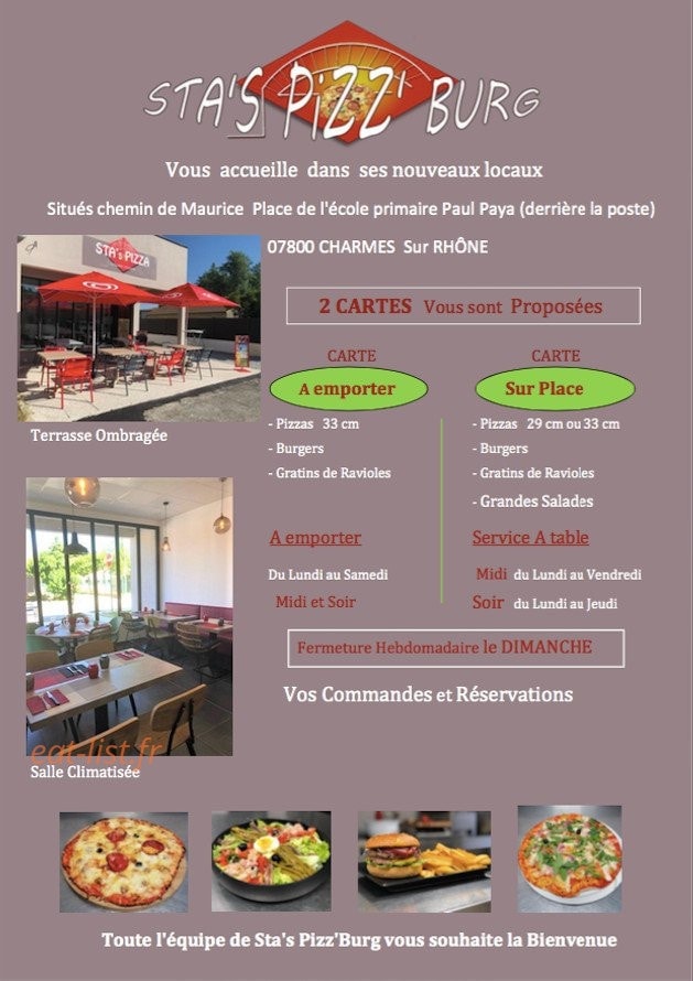 Sta's Pizz'Burg — carte page 5