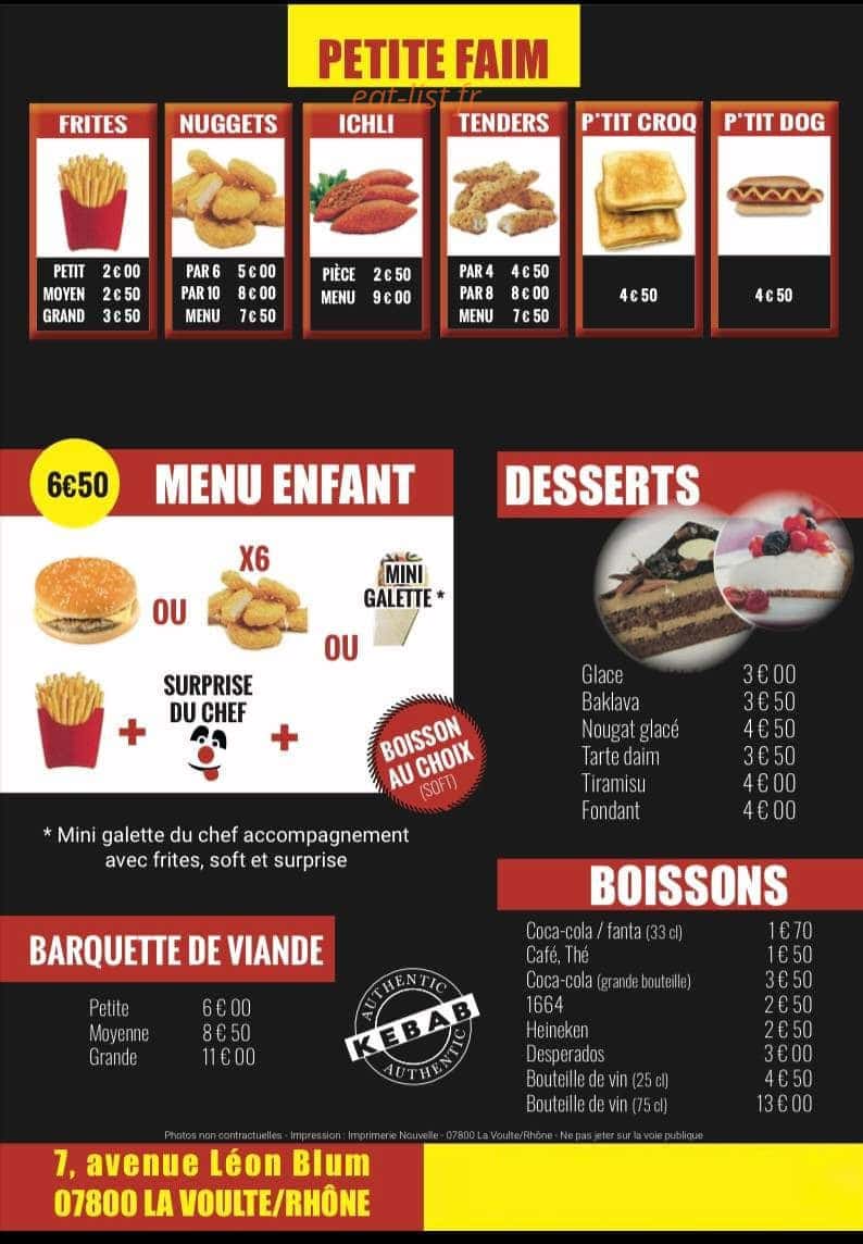 P'ti kebab — carte page 4