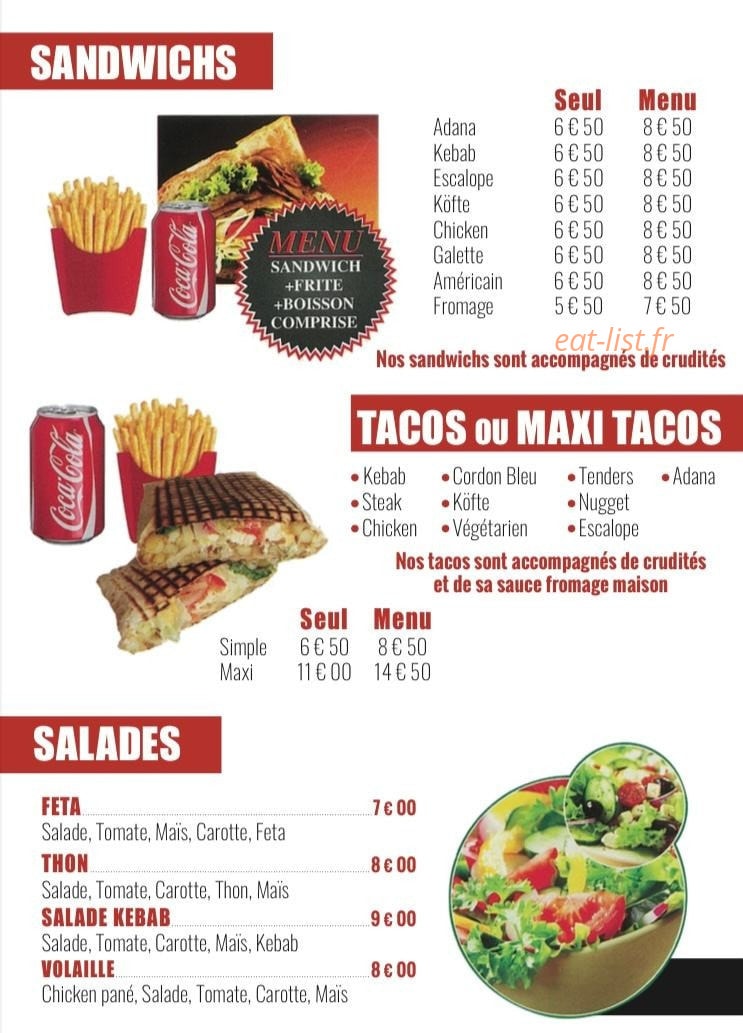 P'ti kebab — carte page 2