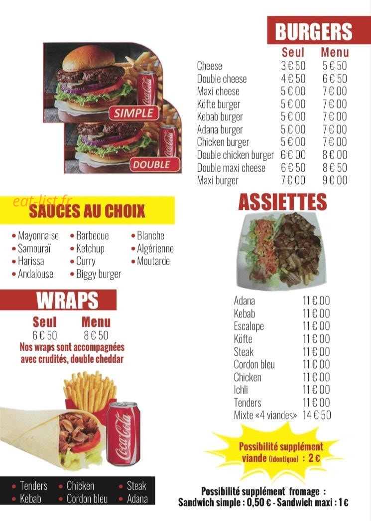 P'ti kebab — carte page 3