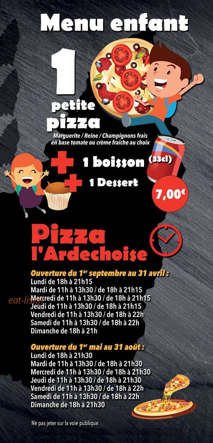 Pizza l'Ardechoise — carte page 6