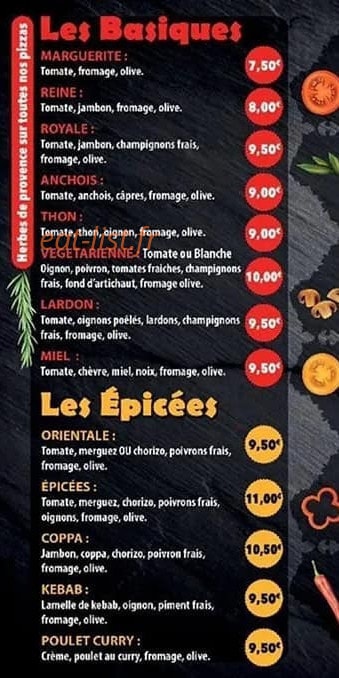 Pizza l'Ardechoise — carte page 3