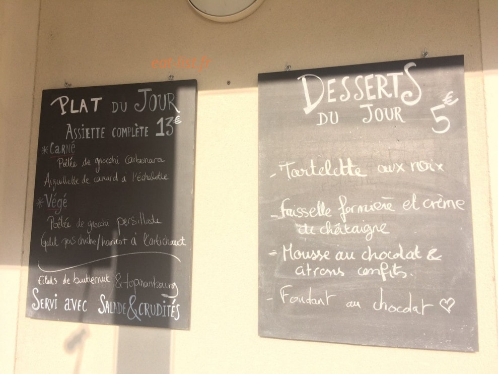 Le Bistrot de Saint-Laurent — carte page 2