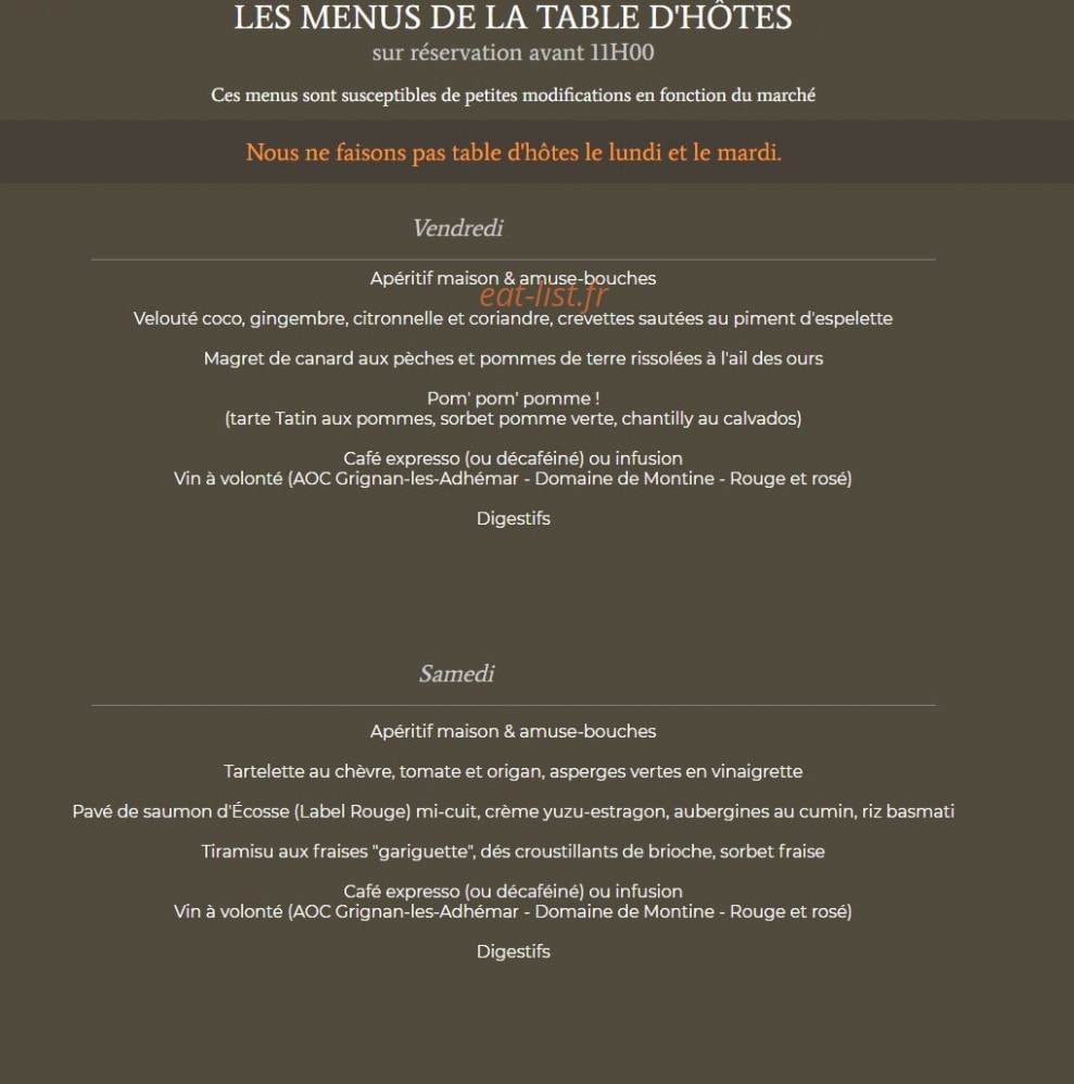Le Hameau de la Mûre — carte page 1