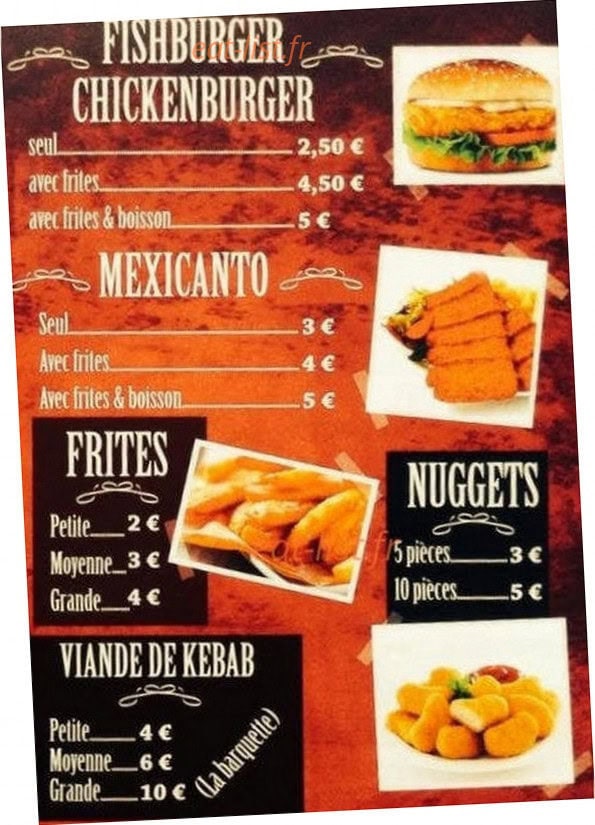 Anadolou Kebab — carte page 1