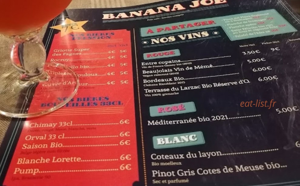 Banana Joe — carte page 1