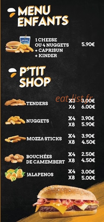 Burger shop — carte page 4