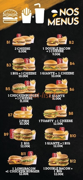 Burger shop — carte page 3