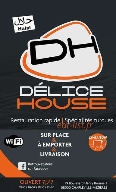 Délice House — carte page 1