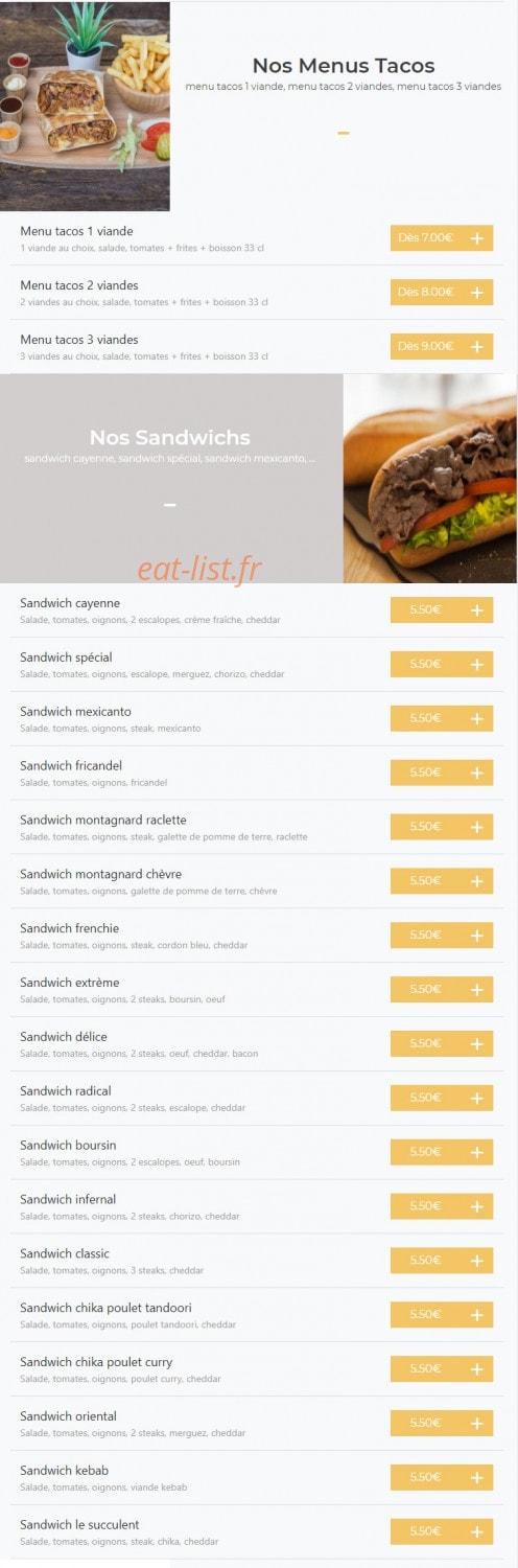 Food time — carte page 6