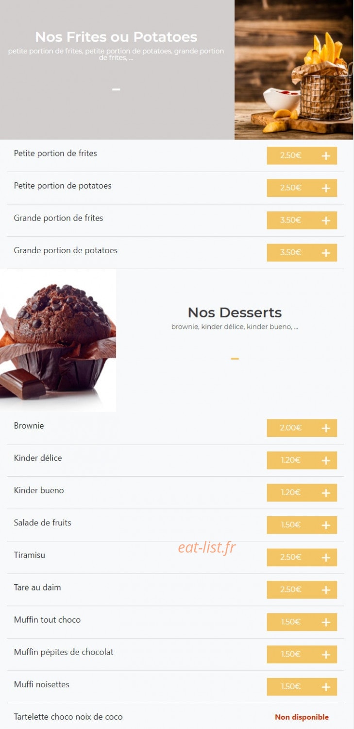 Food time — carte page 12