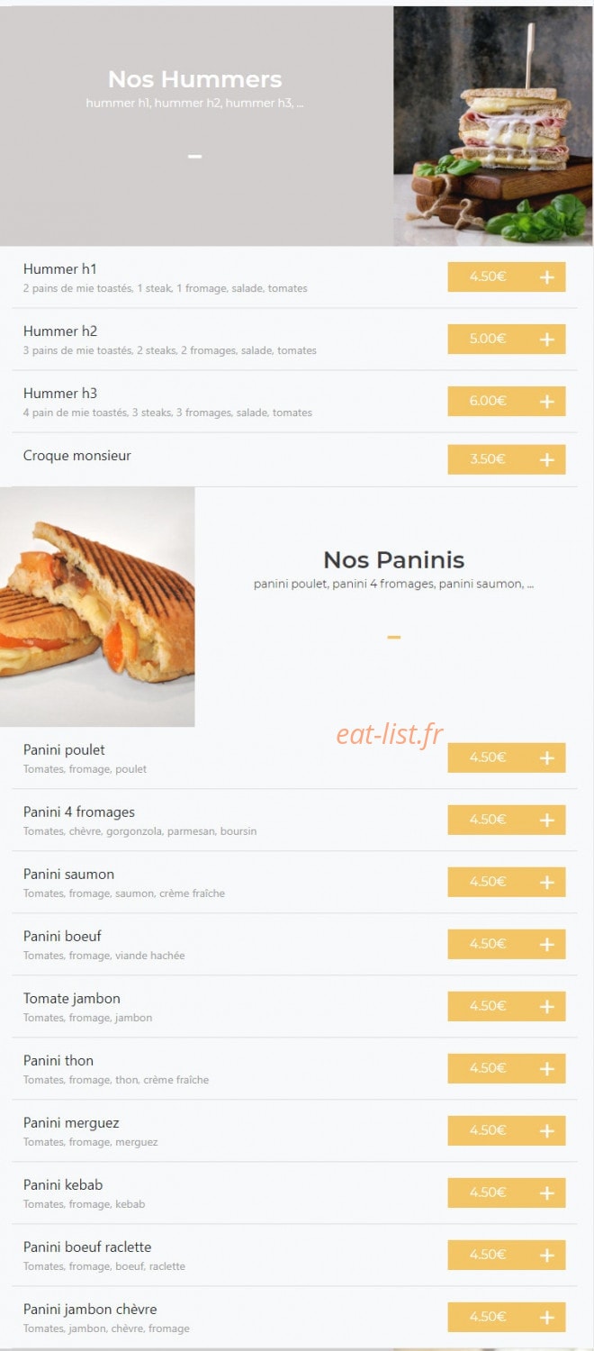 Food time — carte page 9