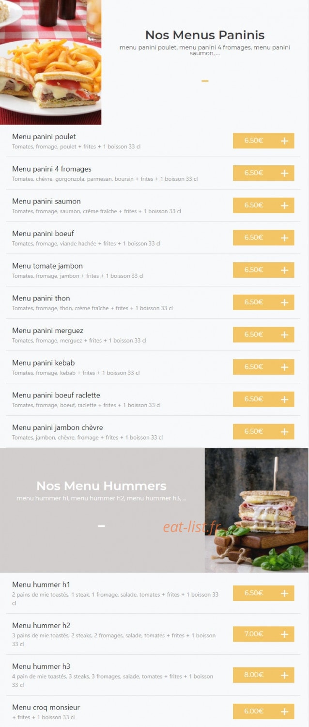Food time — carte page 5