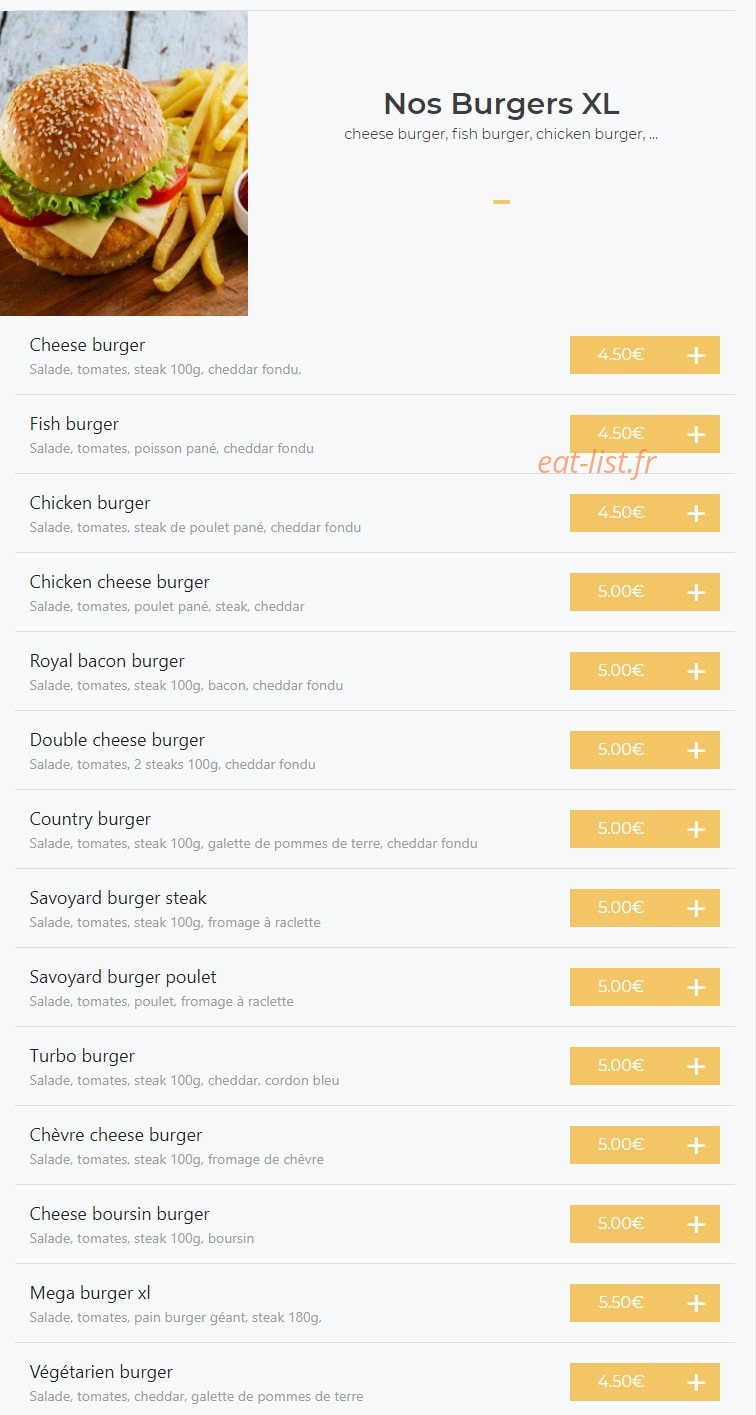 Food time — carte page 8