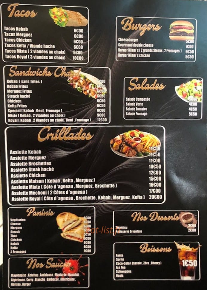 French tacos — carte page 2