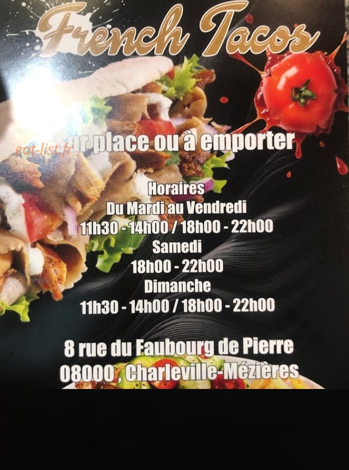French tacos — carte page 1