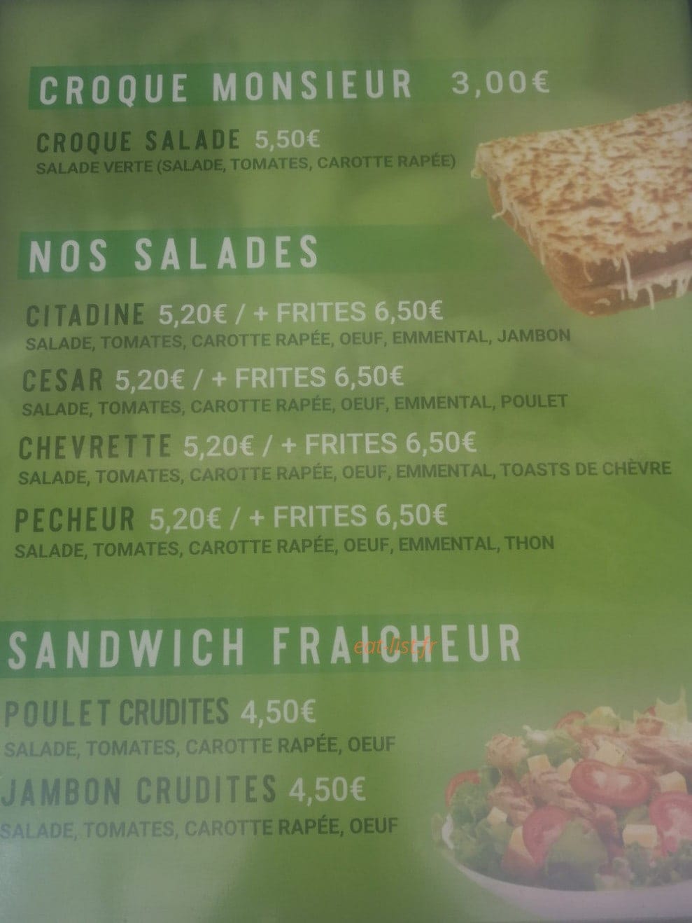 Friterie De L'agriculture — carte page 7