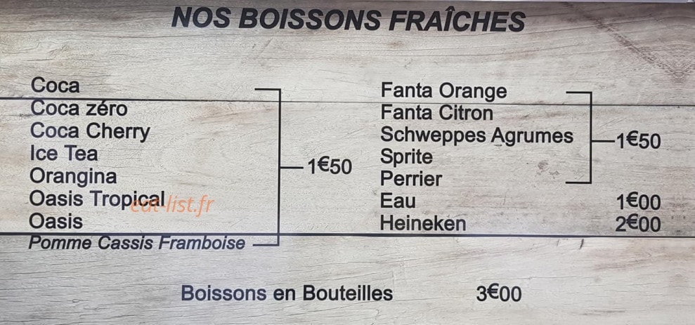 Friterie Saint Julien — carte page 6