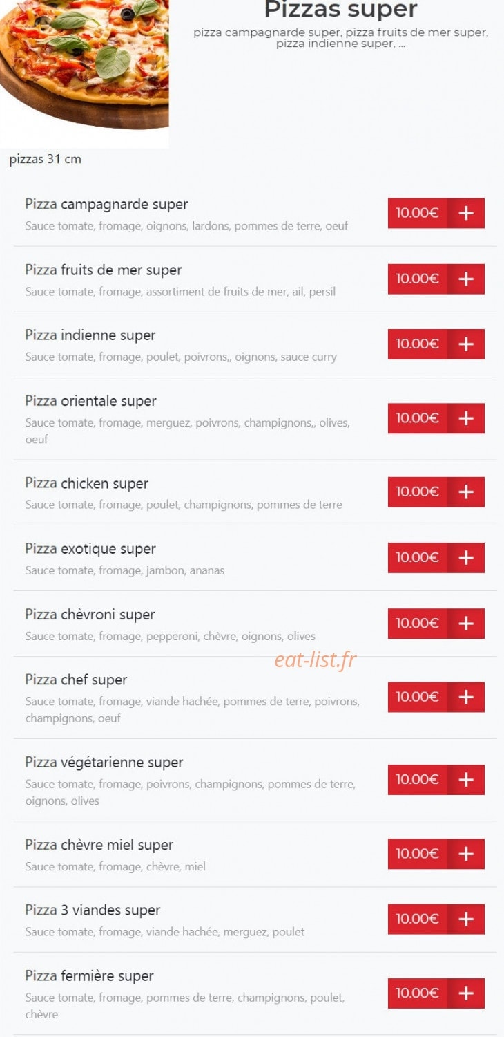 Illico Resto — carte page 9
