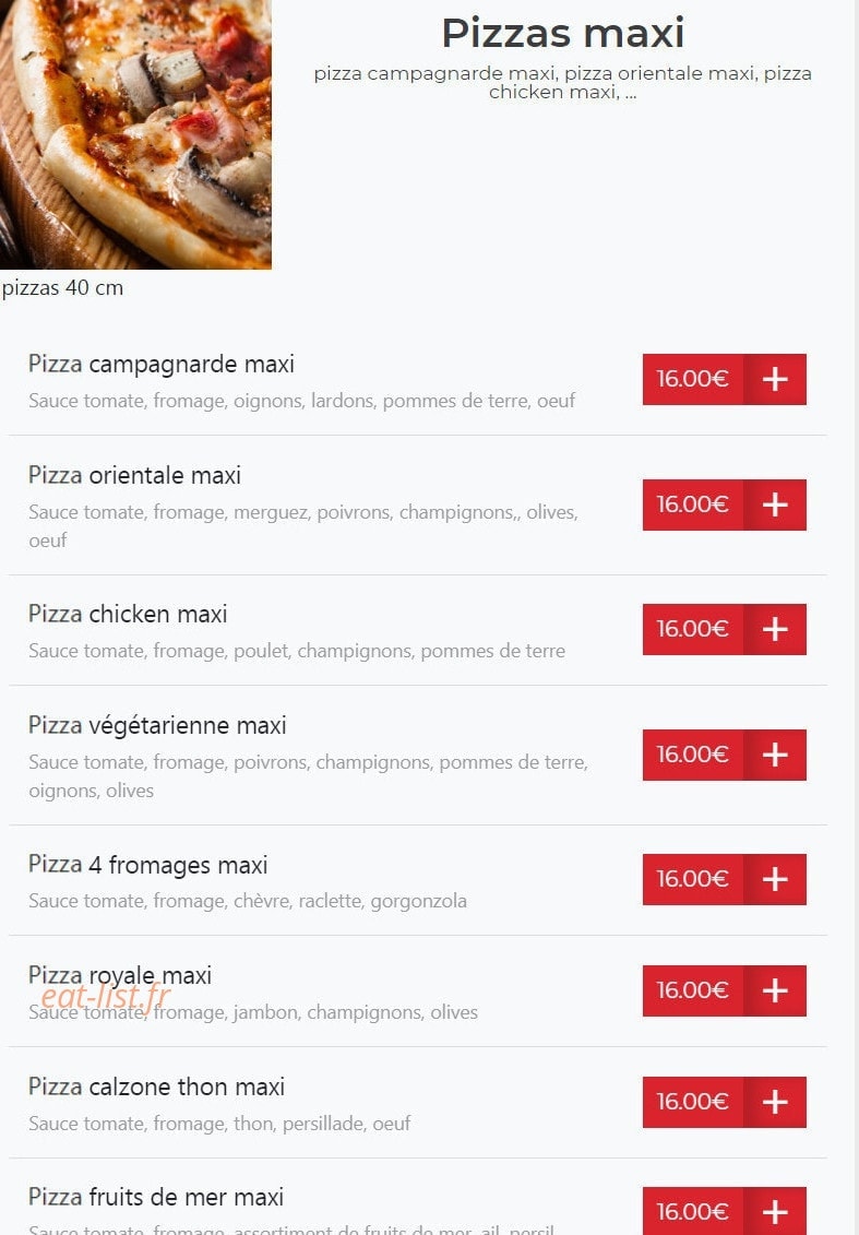 Illico Resto — carte page 2